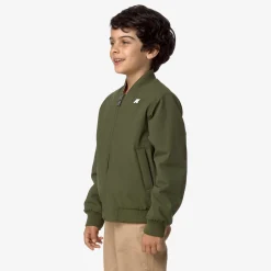 Outlet K-Way P. AORELIAN ST WARM REVERSIBLE Greencypress-beigegrey