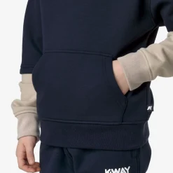 Best K-Way P. BERNIEL PC LETTERING Bluedepth-beigegrey