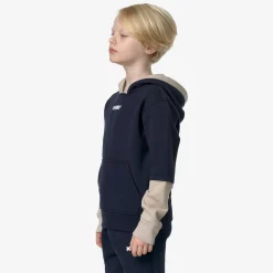 Best K-Way P. BERNIEL PC LETTERING Bluedepth-beigegrey