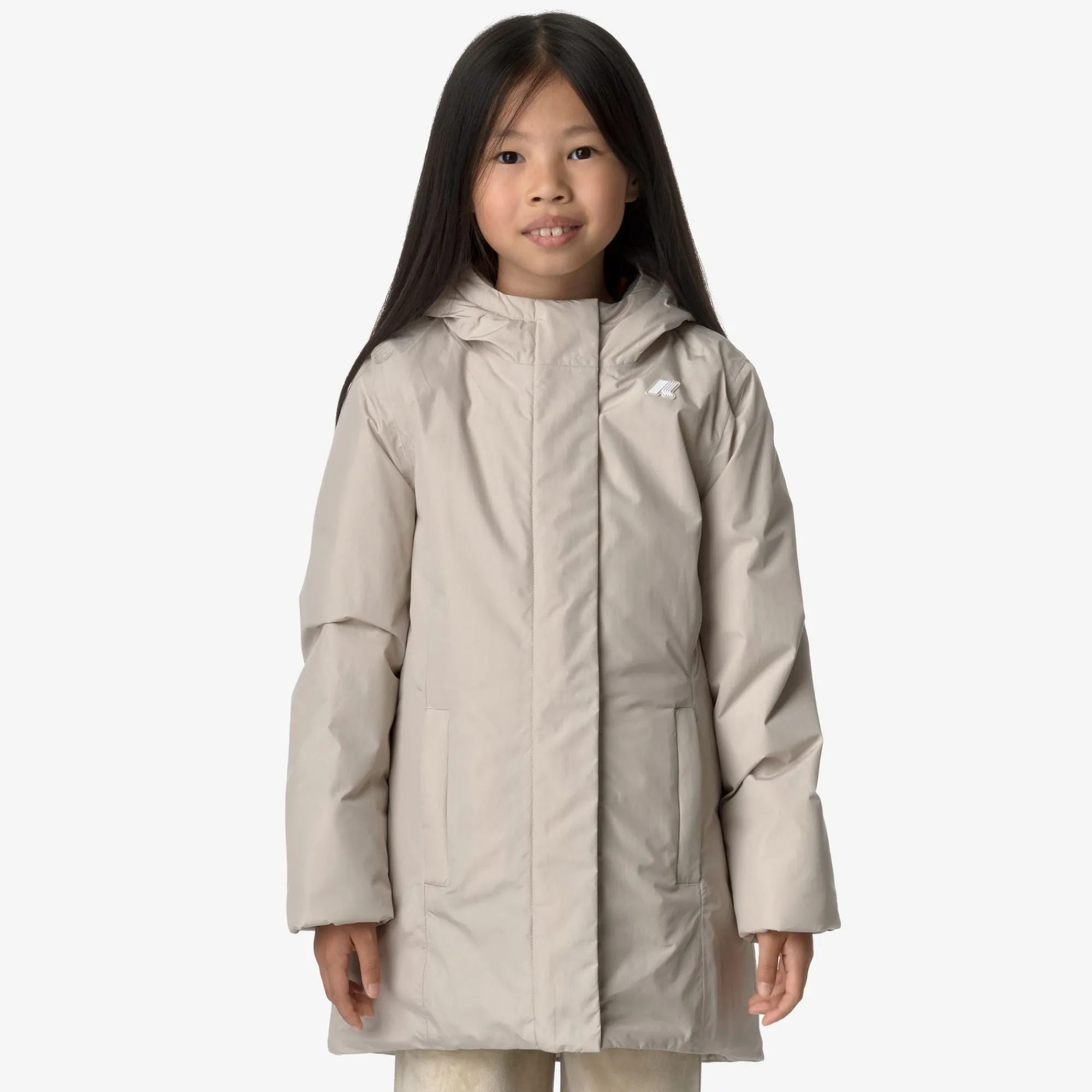 Outlet K-Way P. DENISE SOFT TOUCH MARMOTTA Beigeg-greyb