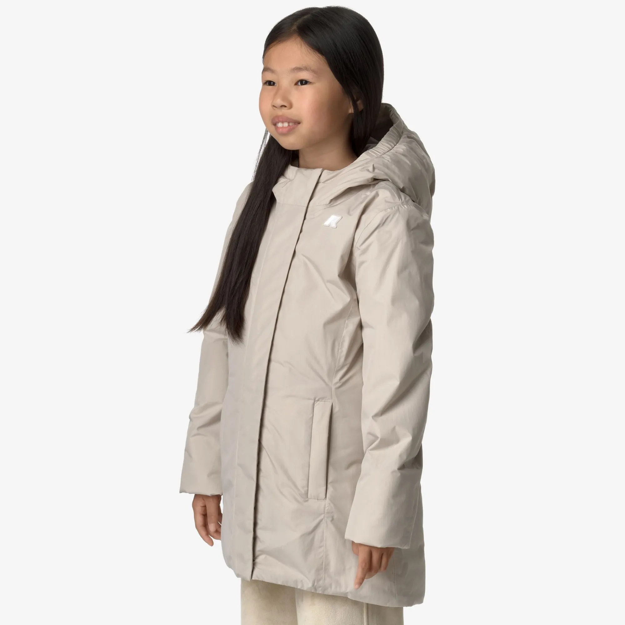 Outlet K-Way P. DENISE SOFT TOUCH MARMOTTA Beigeg-greyb