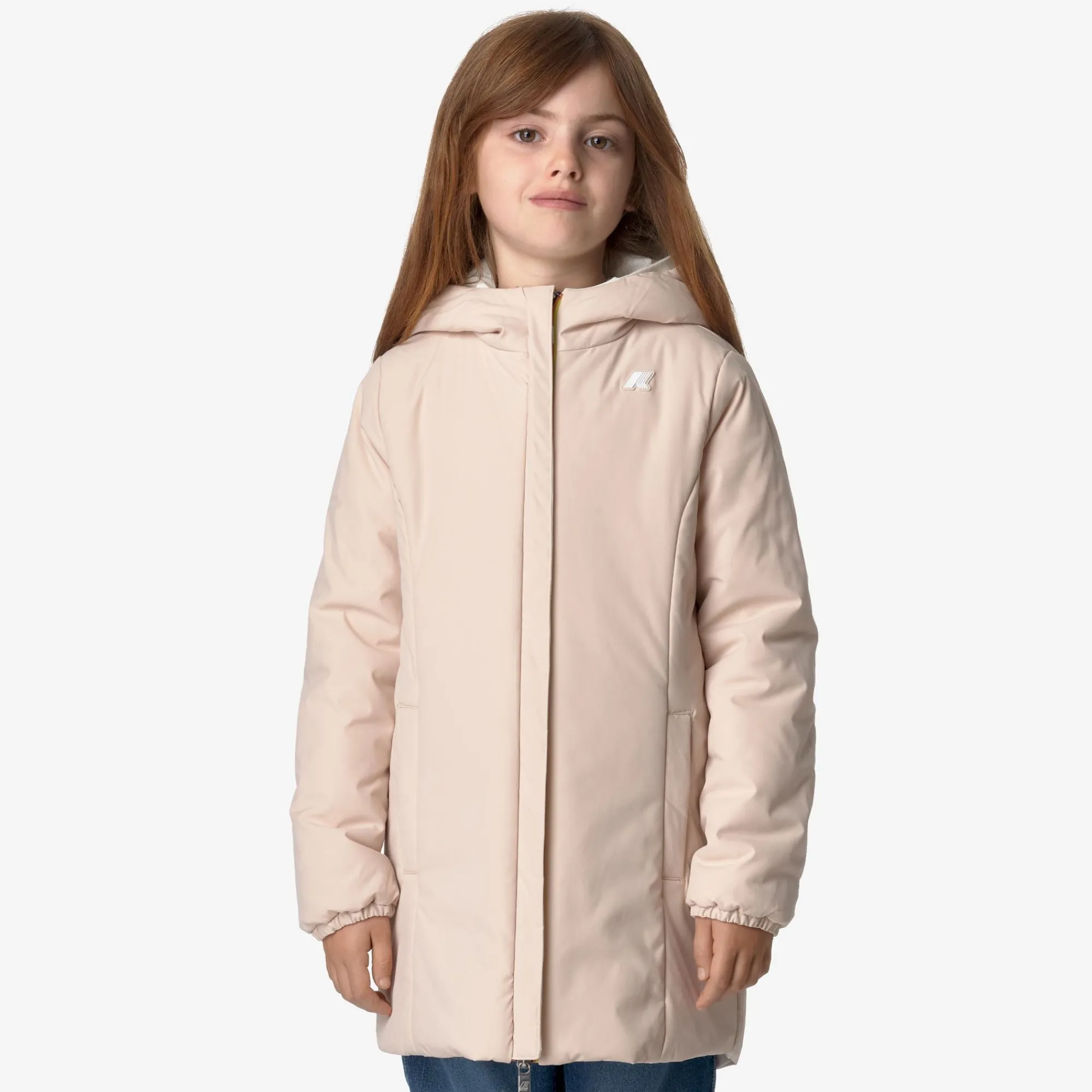 Online K-Way P. DENISE ST WARM REVERSIBLE Whiteg-pinkt