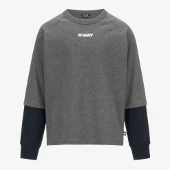 K-Way P. ELMER PEACH REVERSIBLE SLEEVE Greymelange