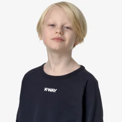 Online K-Way P. ELMER PEACH REVERSIBLE SLEEVE Bluedepth-beigegrey