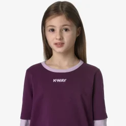 Discount K-Way P. ELMERINE PEACH REVERSIBLE SLEEVES Violetdkpurple-violetltlilac