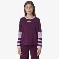 Discount K-Way P. ELMERINE PEACH REVERSIBLE SLEEVES Violetdkpurple-violetltlilac