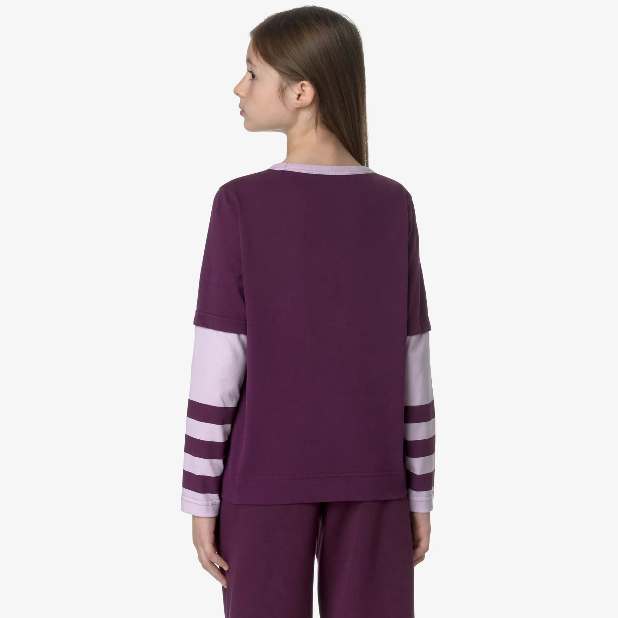 Discount K-Way P. ELMERINE PEACH REVERSIBLE SLEEVES Violetdkpurple-violetltlilac