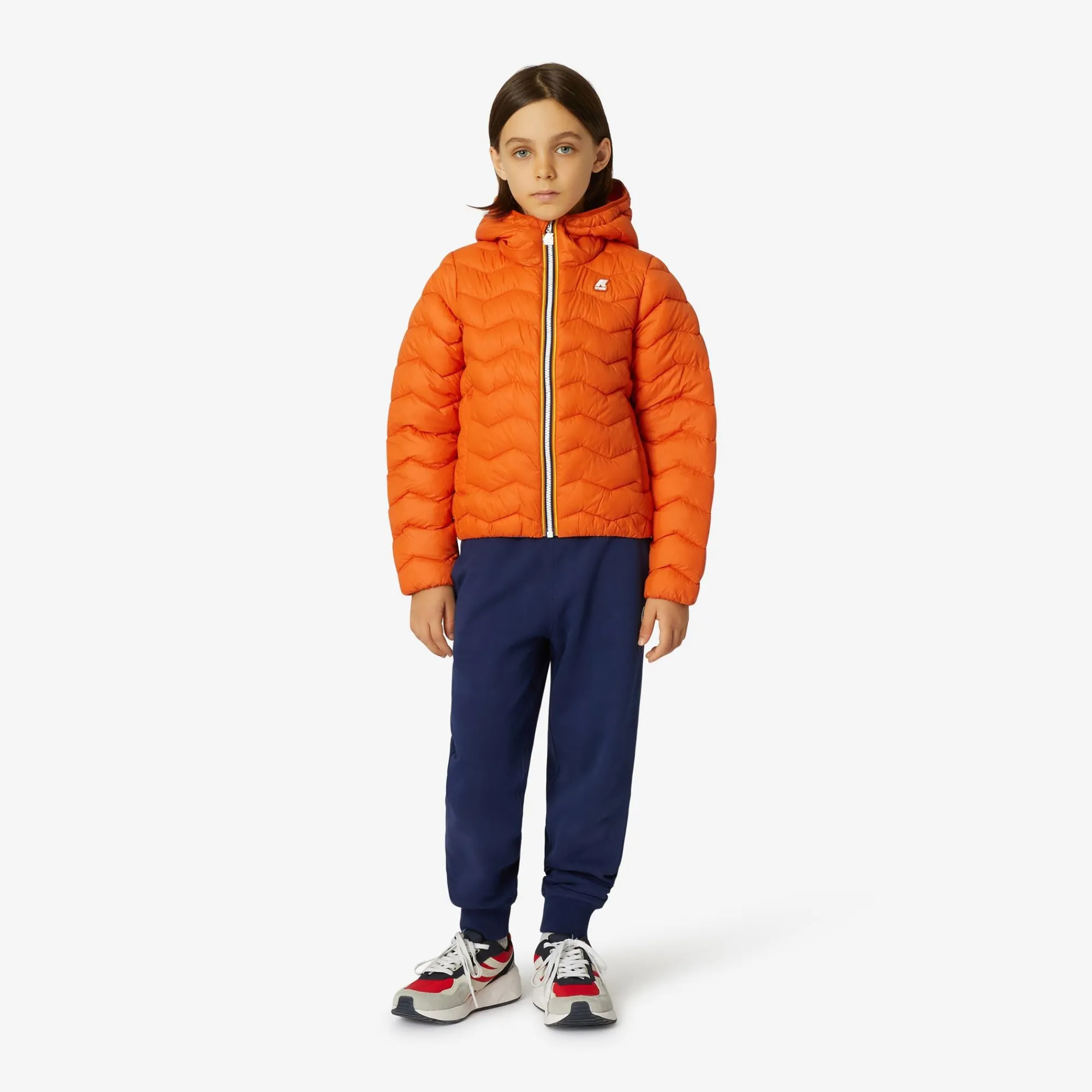 Discount K-Way P. JACK QUILTED WARM Orangerust