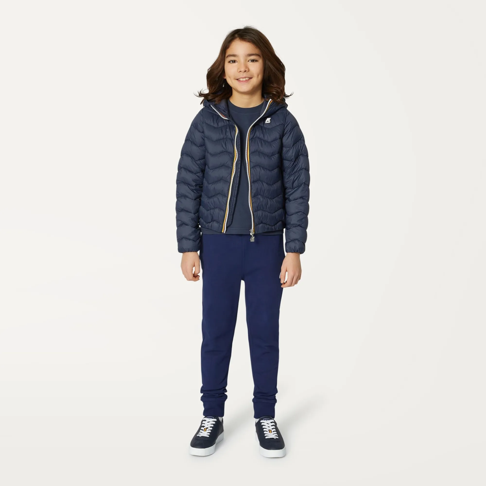 Clearance K-Way P. JACK QUILTED WARM Bluedepth