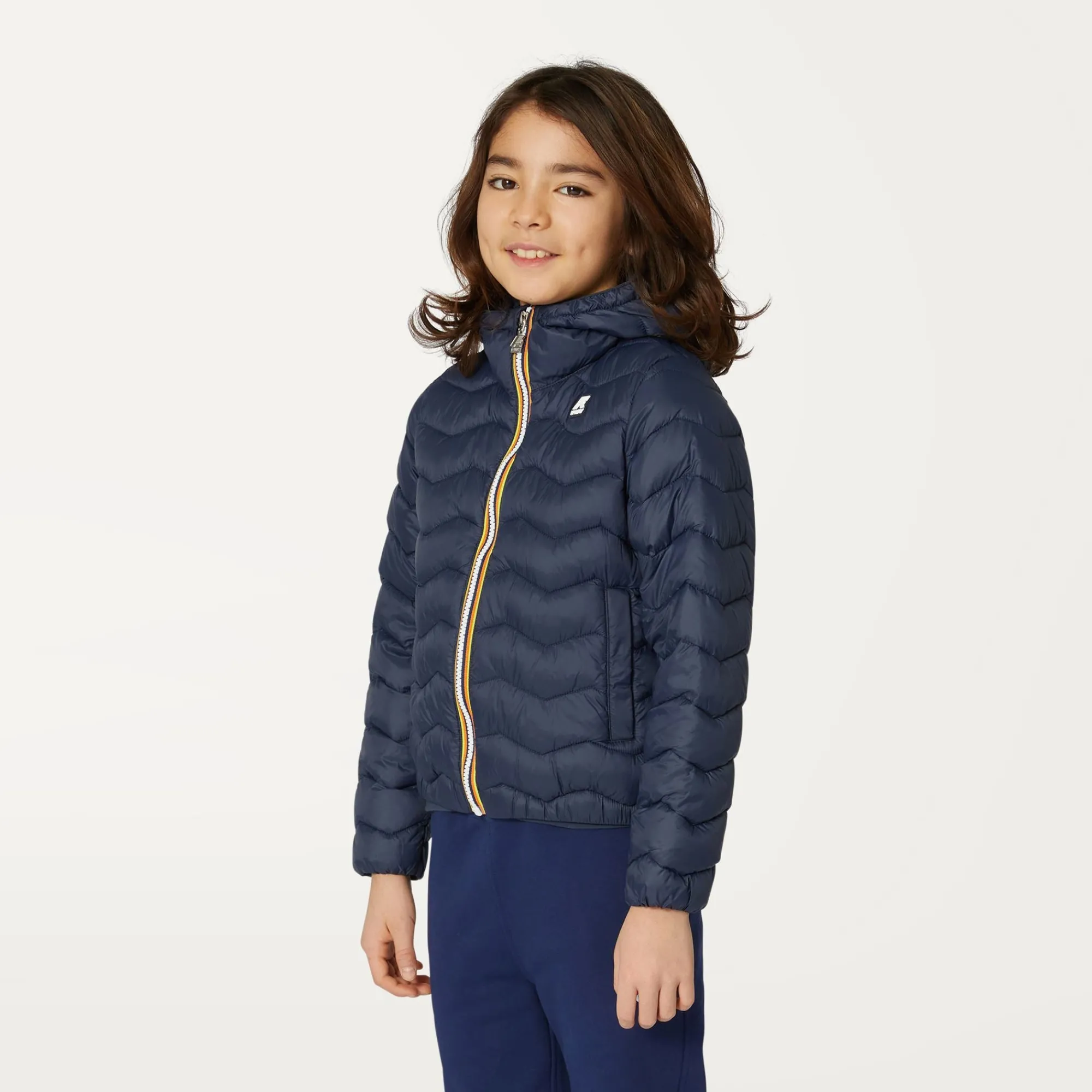 Clearance K-Way P. JACK QUILTED WARM Bluedepth