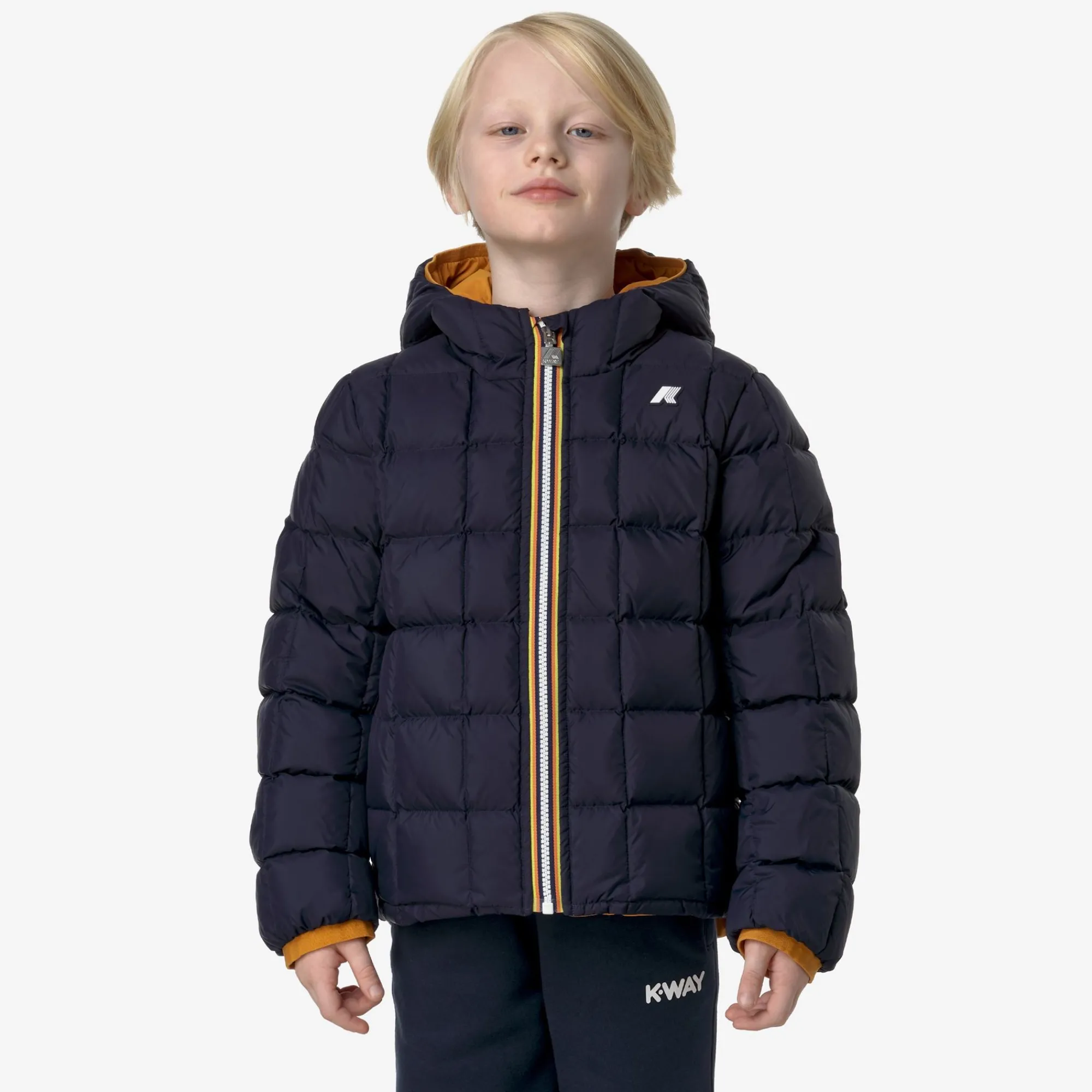 Hot K-Way P. JACK ST THERMO REVERSIBLE Yellowinca-bluedepth