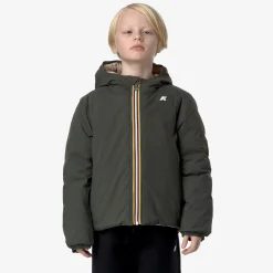 Sale K-Way P. JACK ST THERMO REVERSIBLE Greenb-beigeg