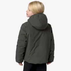 Sale K-Way P. JACK ST THERMO REVERSIBLE Greenb-beigeg