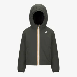 Clearance K-Way P. JACK ST WARM REVERSIBLE Greenblackish-blackpure