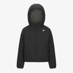 Clearance K-Way P. JACK ST WARM REVERSIBLE Greenblackish-blackpure