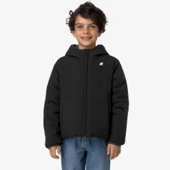 Clearance K-Way P. JACK ST WARM REVERSIBLE Greenblackish-blackpure