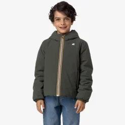 Clearance K-Way P. JACK ST WARM REVERSIBLE Greenblackish-blackpure