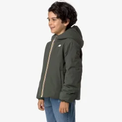 Clearance K-Way P. JACK ST WARM REVERSIBLE Greenblackish-blackpure