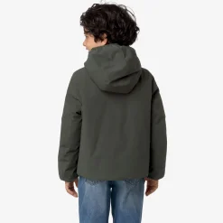 Clearance K-Way P. JACK ST WARM REVERSIBLE Greenblackish-blackpure
