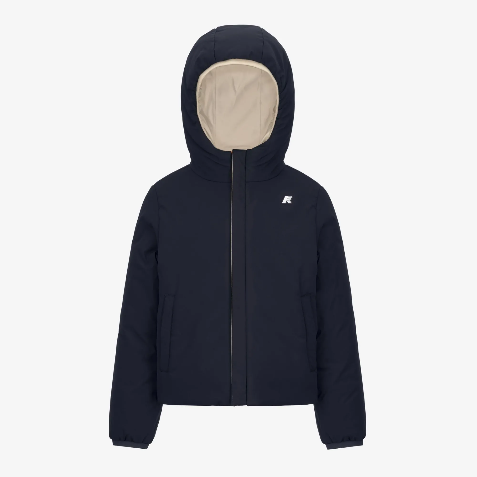 K-Way P. JACK ST WARM REVERSIBLE Beigeg-blued