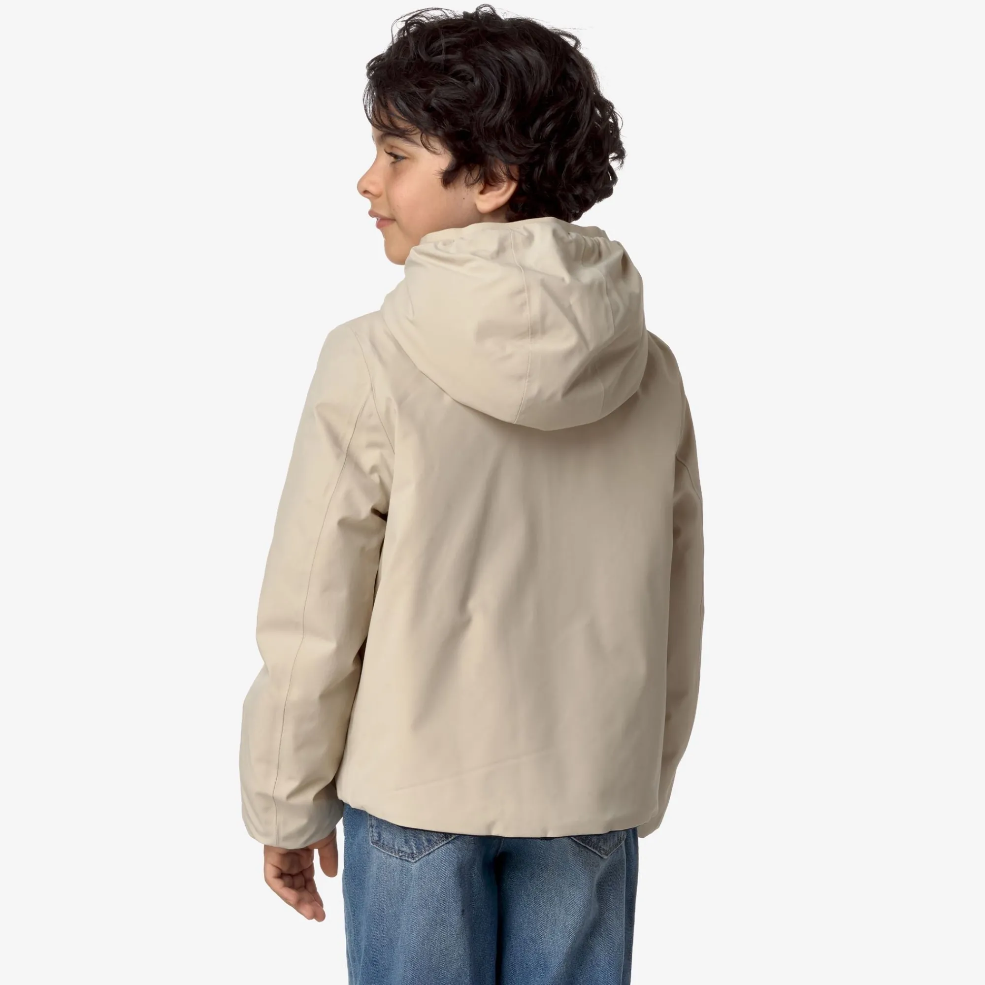 K-Way P. JACK ST WARM REVERSIBLE Beigeg-blued