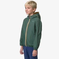 Best K-Way P. JAKE PLUS.2 REVERSIBLE Greenpalm-yellowmimosa