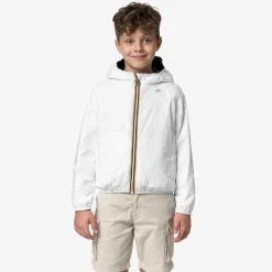 New K-Way P. JAKE PLUS.2 REVERSIBLE Bluedepth-white