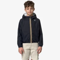 New K-Way P. JAKE PLUS.2 REVERSIBLE Bluedepth-white