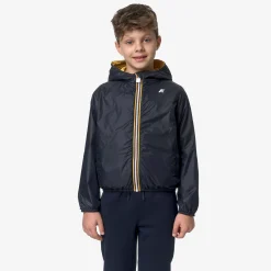 Clearance K-Way P. JAKE PLUS.2 REVERSIBLE Yellowmimosa-bluedepth