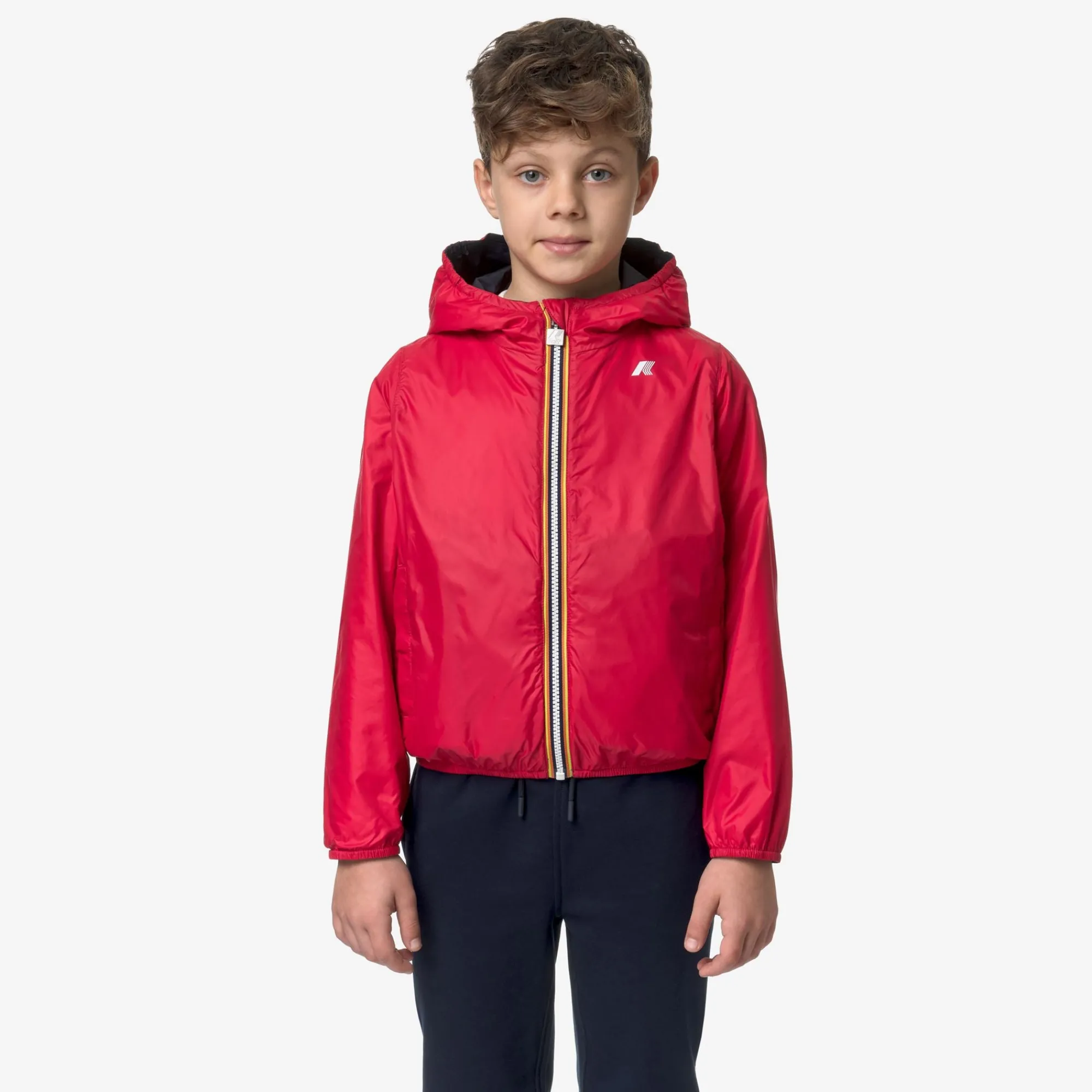 Outlet K-Way P. JAKE PLUS.2 REVERSIBLE Bluedepth-red