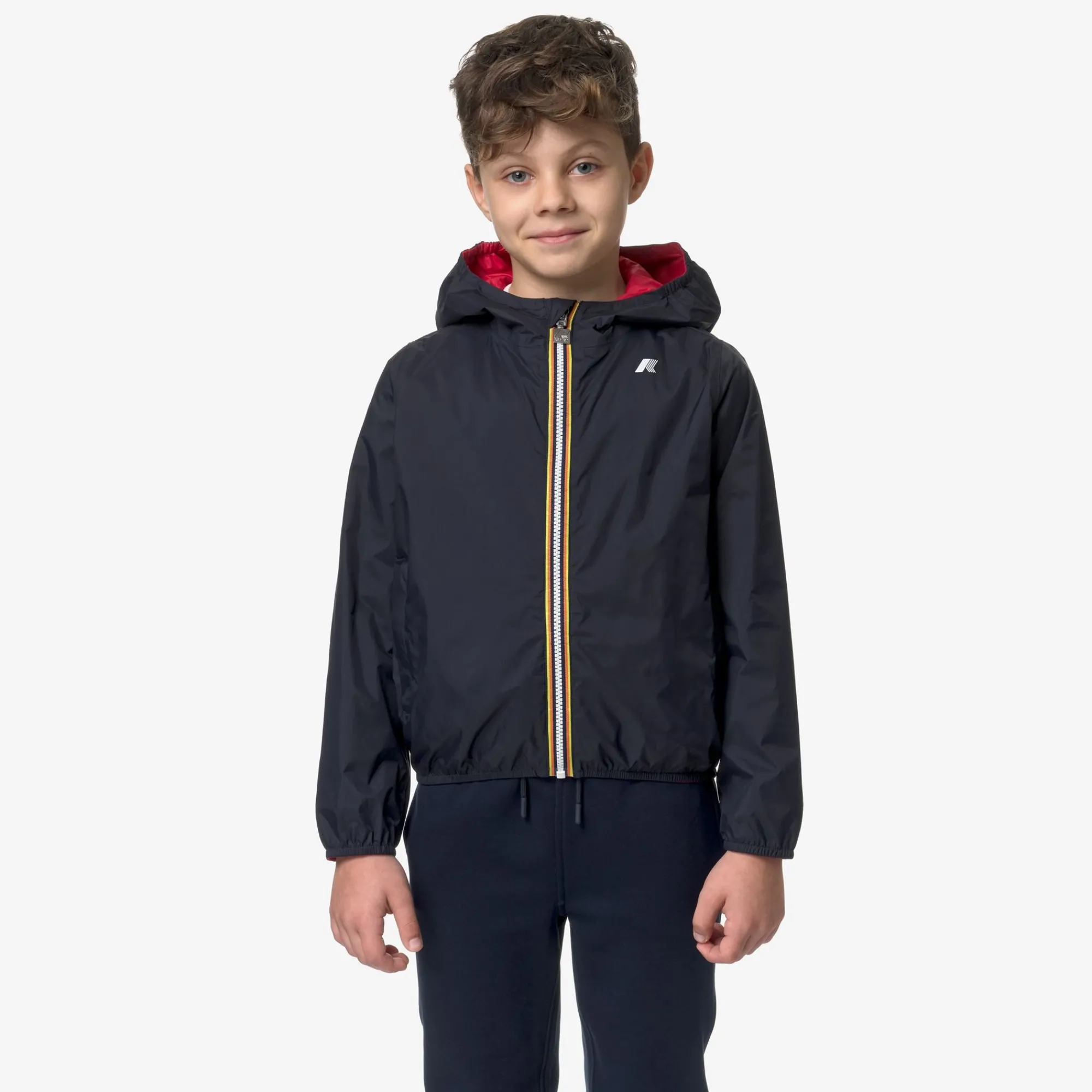 Outlet K-Way P. JAKE PLUS.2 REVERSIBLE Bluedepth-red