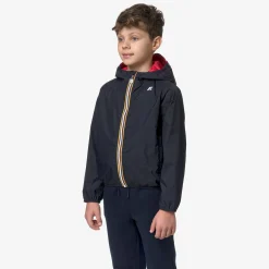 Outlet K-Way P. JAKE PLUS.2 REVERSIBLE Bluedepth-red