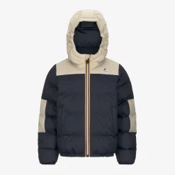 K-Way P. LE VRAI 3.0 CLAUDE HEAVY WARM Bluedepth-beigegrey