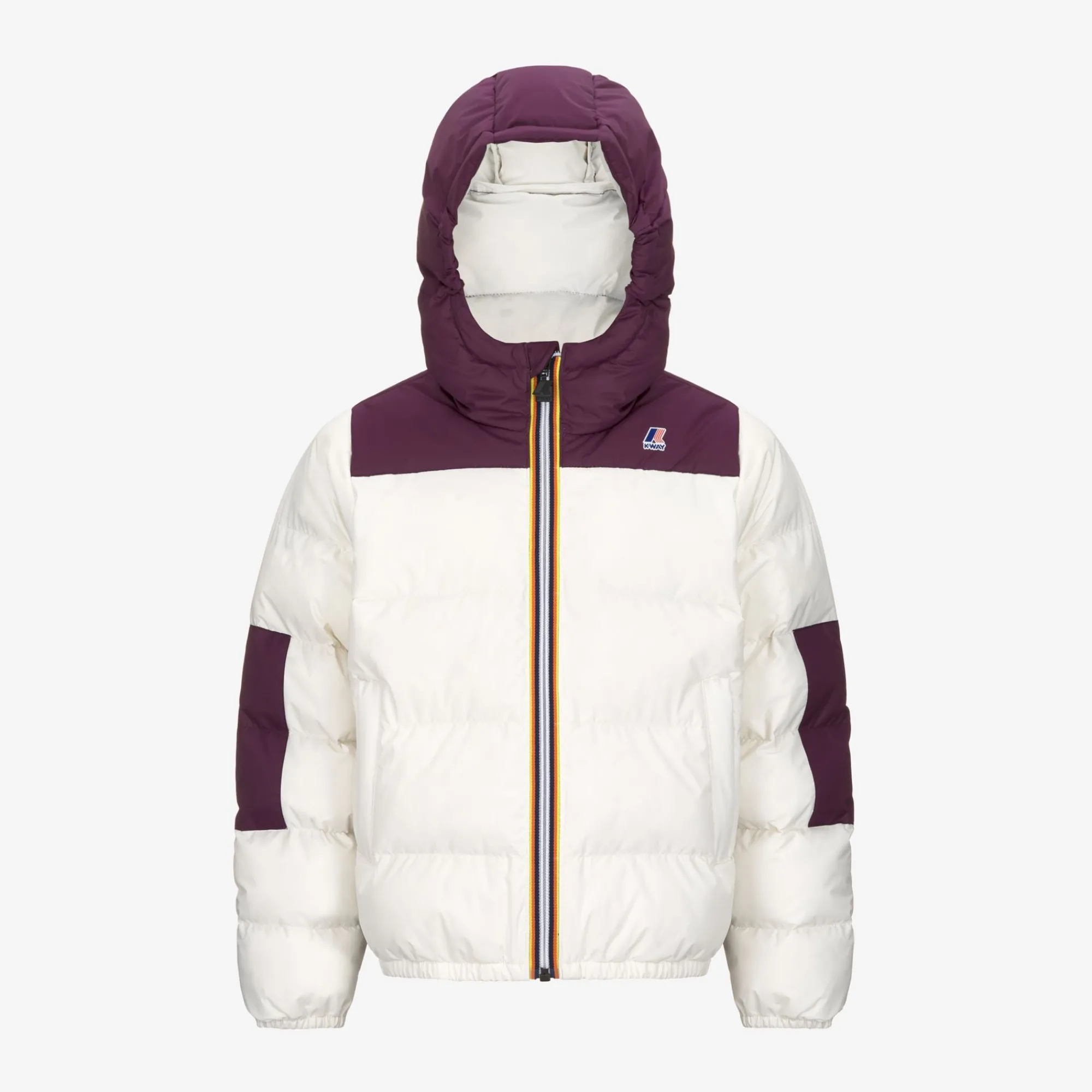 Discount K-Way P. LE VRAI 3.0 CLAUDE HEAVY WARM Whitegardenia-violetdkpurple