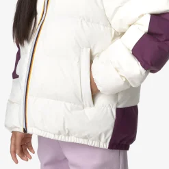 Discount K-Way P. LE VRAI 3.0 CLAUDE HEAVY WARM Whitegardenia-violetdkpurple