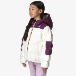 Discount K-Way P. LE VRAI 3.0 CLAUDE HEAVY WARM Whitegardenia-violetdkpurple