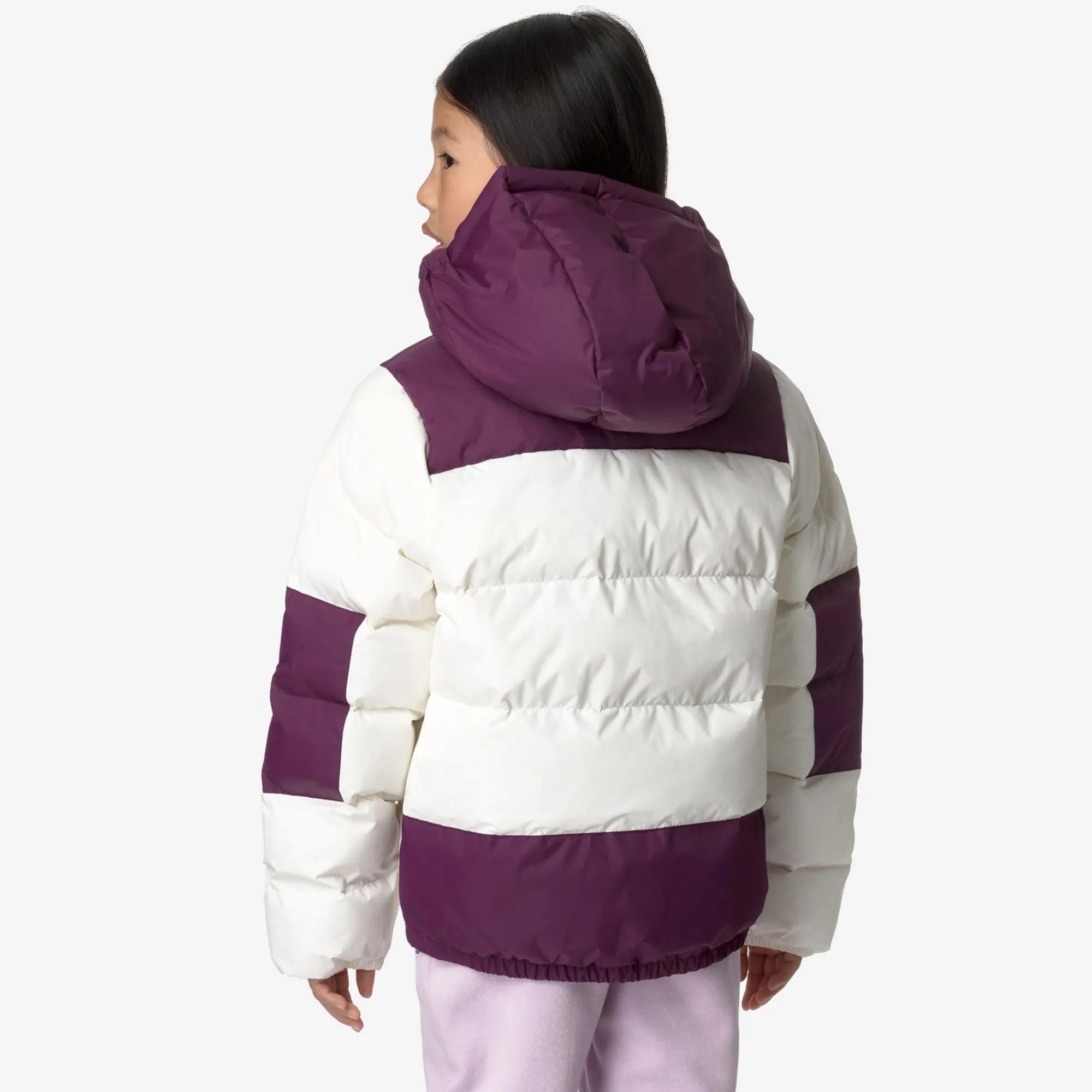 Discount K-Way P. LE VRAI 3.0 CLAUDE HEAVY WARM Whitegardenia-violetdkpurple
