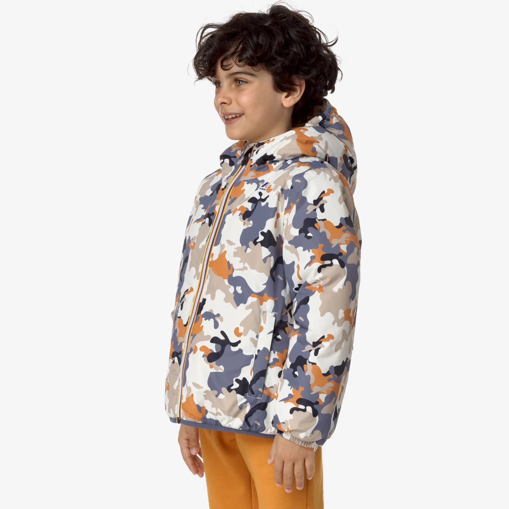 Hot K-Way P. LE VRAI 3.0 CLAUDE ORSETTO GRAPHIC Ecru-camoboyavio