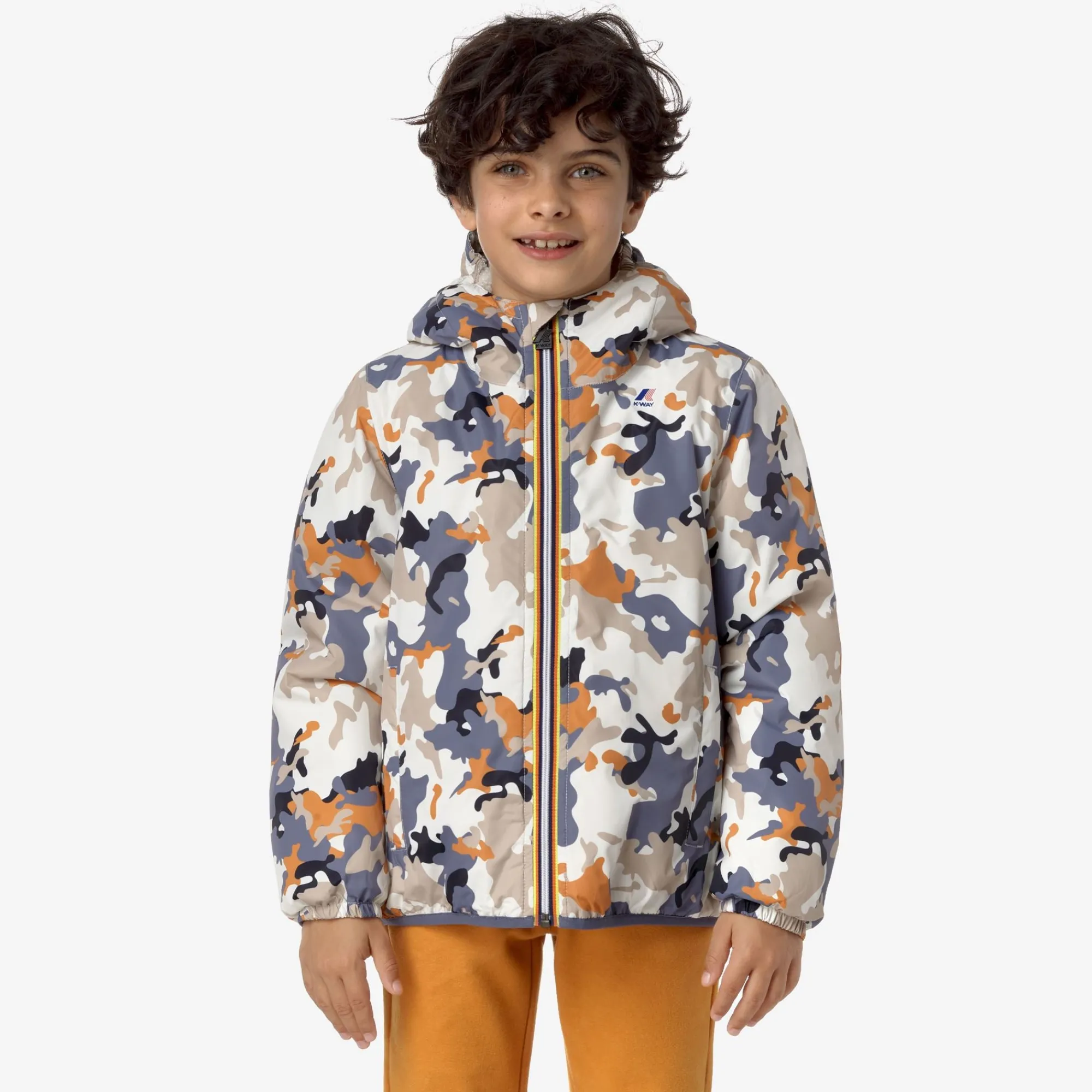 Hot K-Way P. LE VRAI 3.0 CLAUDE ORSETTO GRAPHIC Ecru-camoboyavio