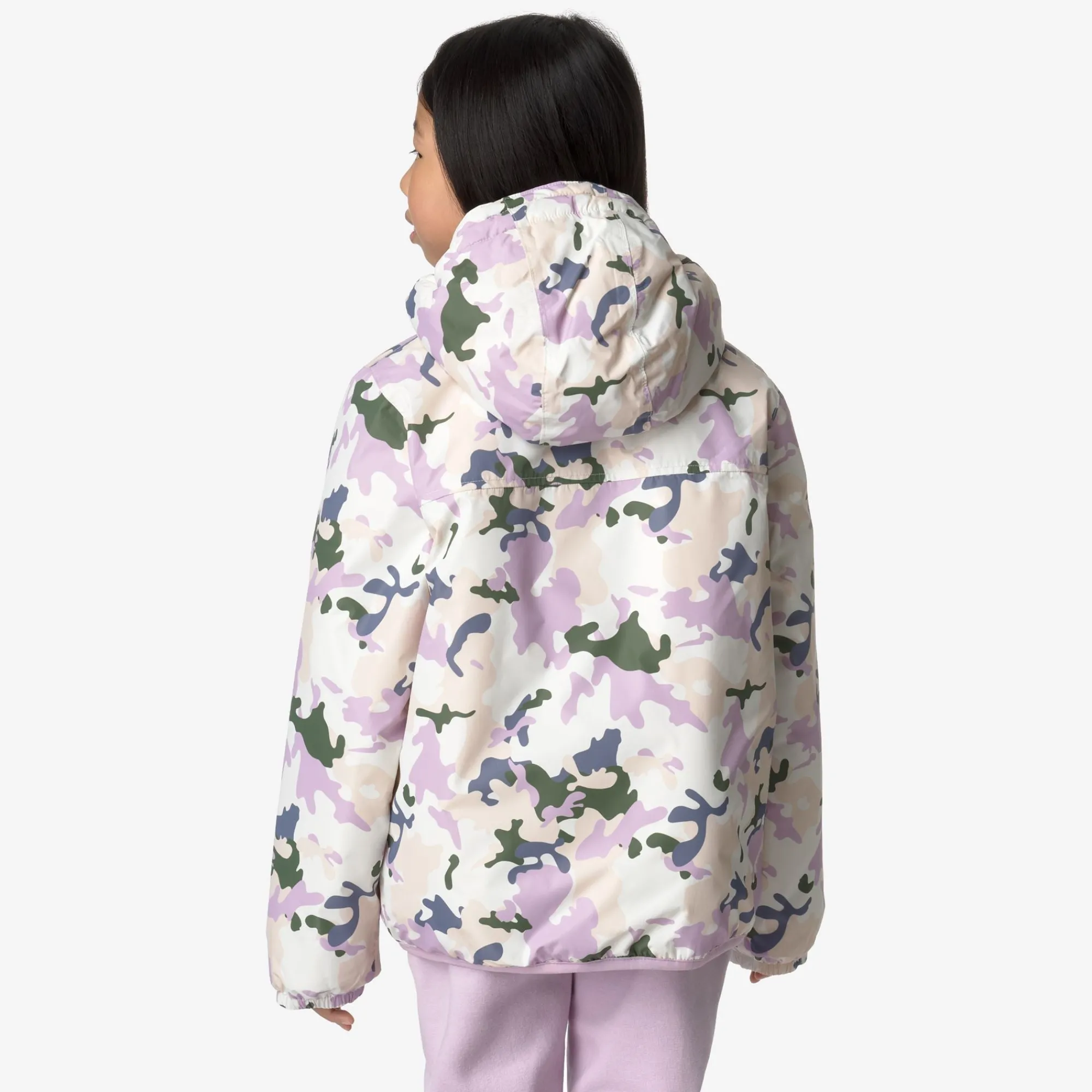 Hot K-Way P. LE VRAI 3.0 CLAUDE ORSETTO GRAPHIC Ecru-camogirlpink