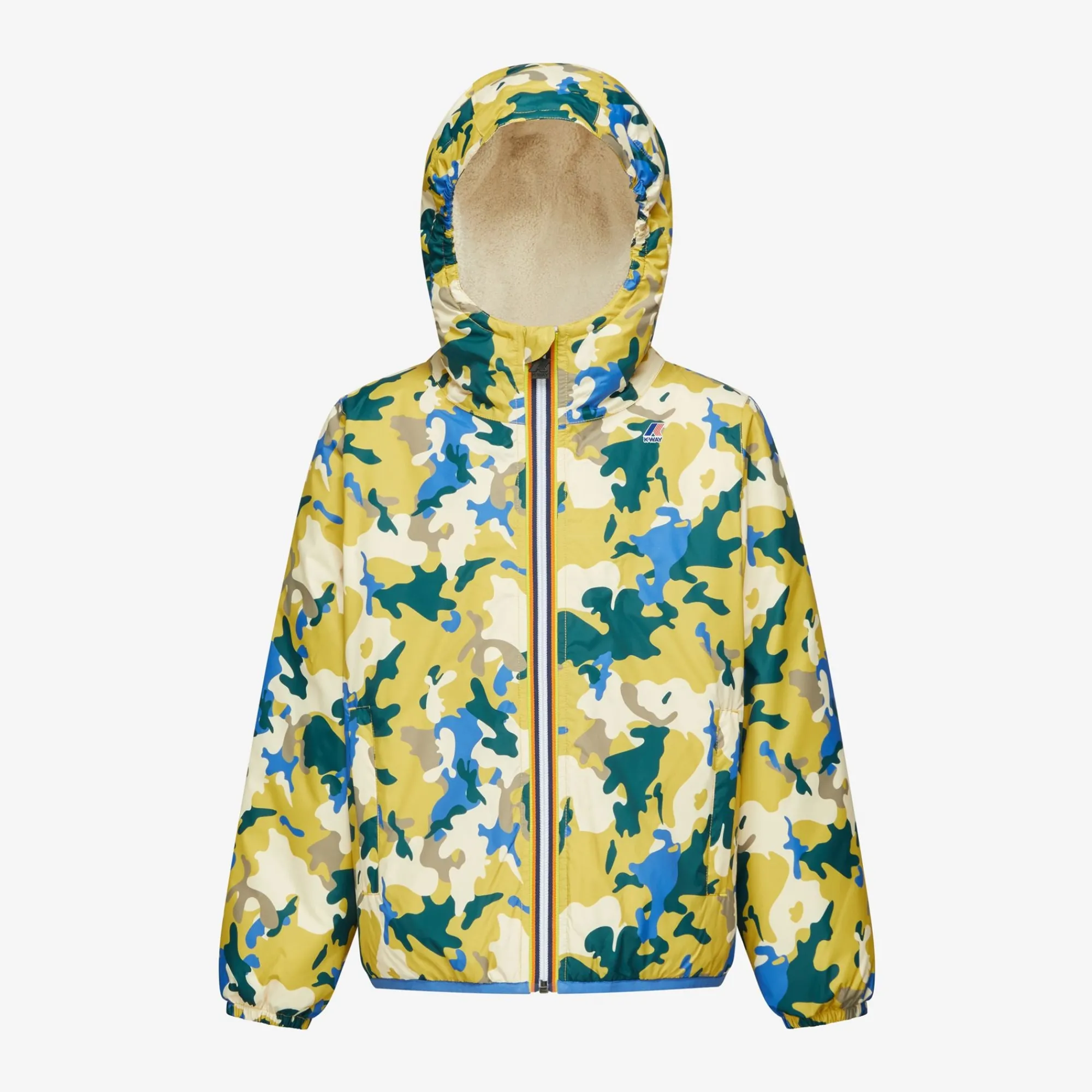 Discount K-Way P. LE VRAI 3.0 CLAUDE ORSETTO GRAPHIC Ecru-camoboy