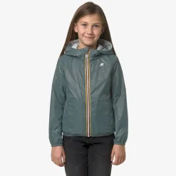 Discount K-Way P. LILY PLUS.2 REVERSIBLE Greys-greenp
