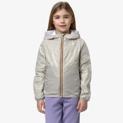 New K-Way P. LILY PLUS.2 REVERSIBLE White-beige