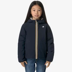 New K-Way P. LILY ST WARM REVERSIBLE Bluedepth-whitegardenia