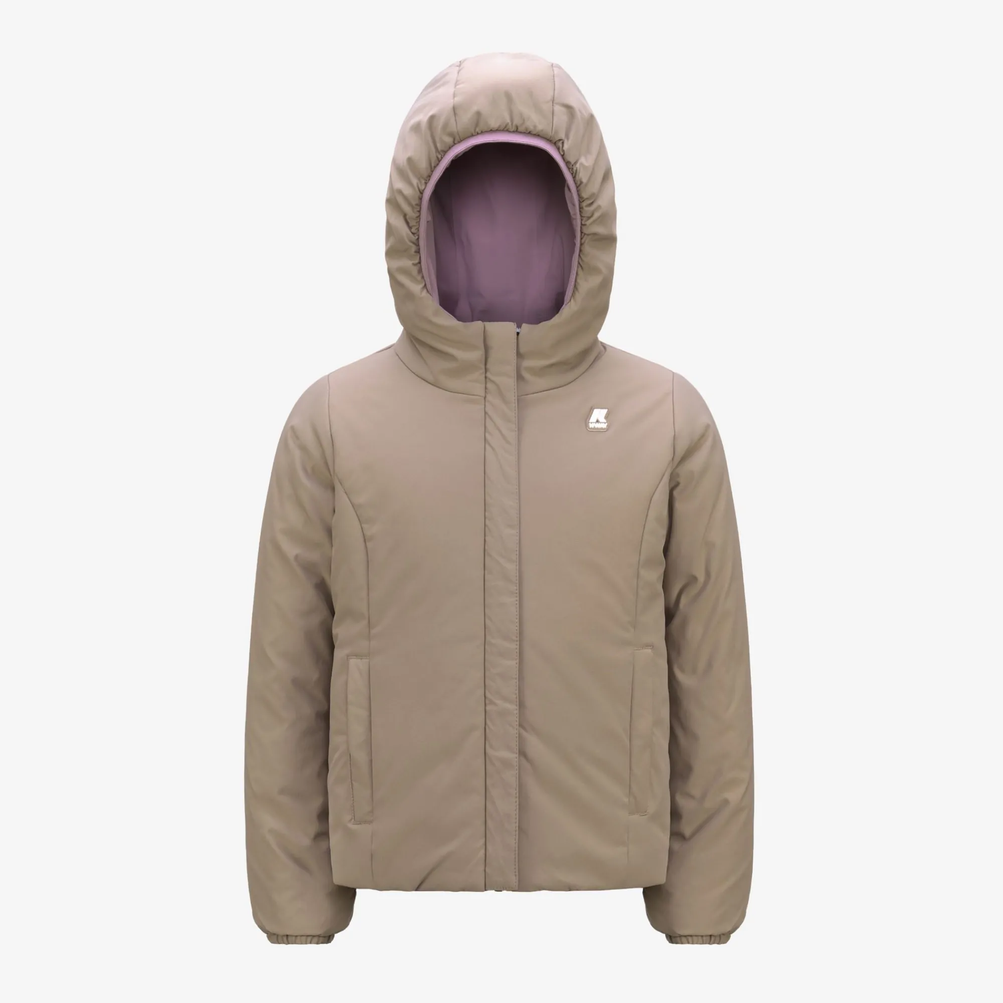 Outlet K-Way P. LILY ST WARM REVERSIBLE Violetd-beiget