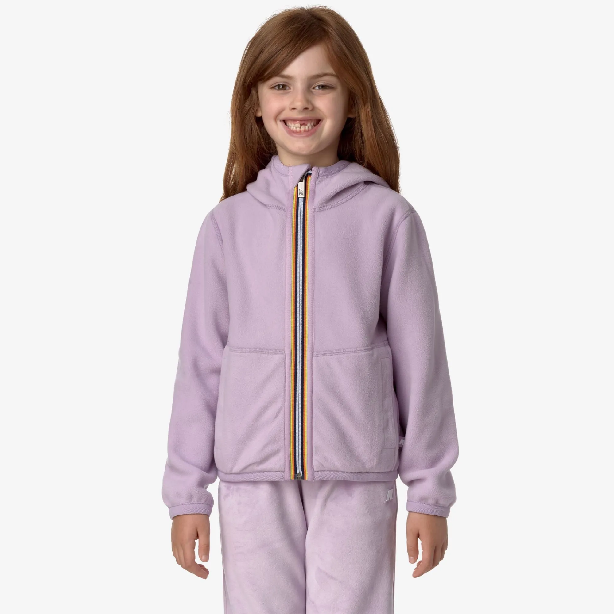Sale K-Way P. LILY VELOUR POLAR REVERSIBLE Violetltlilac