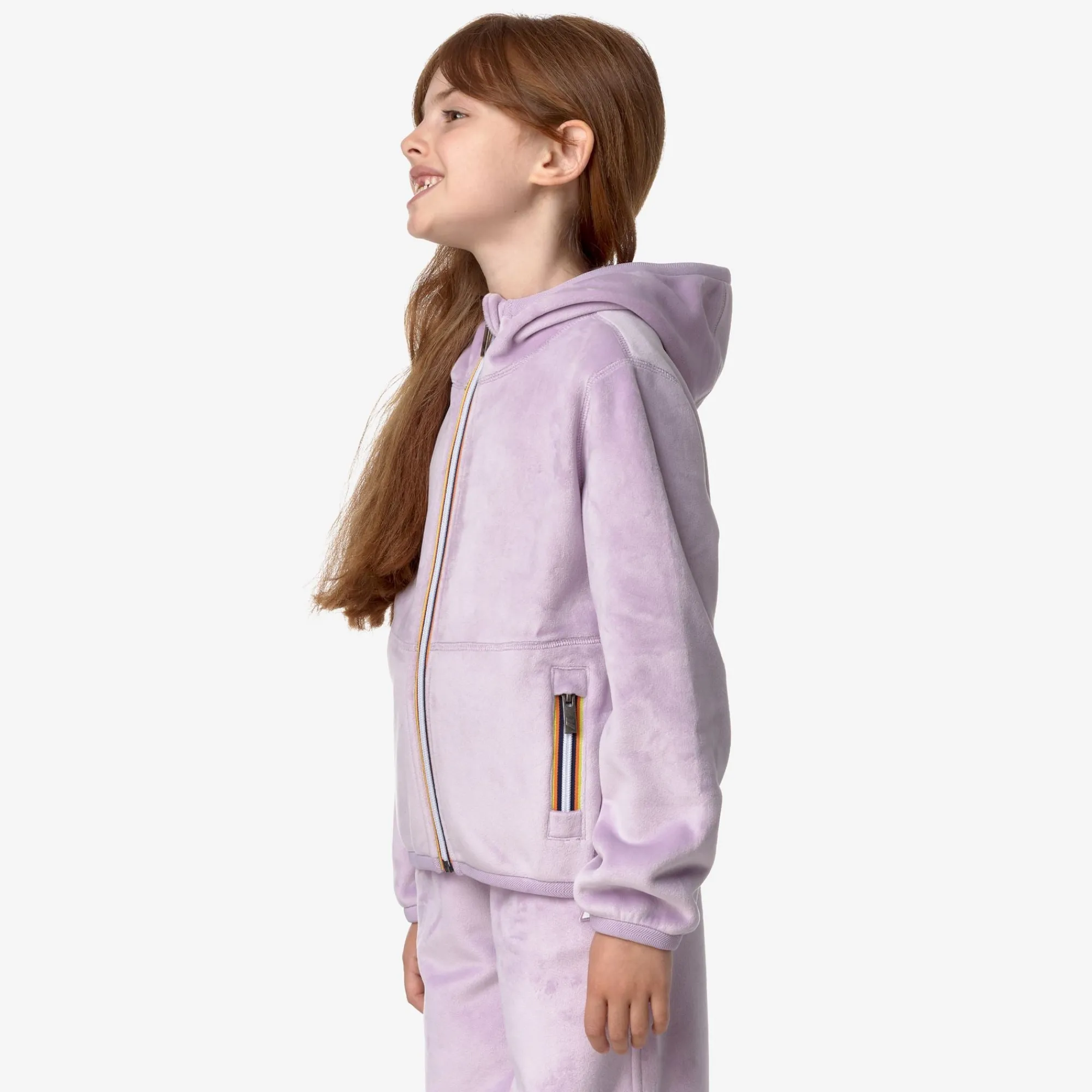 Sale K-Way P. LILY VELOUR POLAR REVERSIBLE Violetltlilac