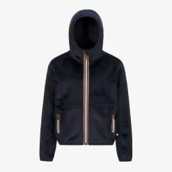 Clearance K-Way P. LILY VELOUR POLAR REVERSIBLE Bluedepth-bluedepth