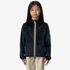 Clearance K-Way P. LILY VELOUR POLAR REVERSIBLE Bluedepth-bluedepth