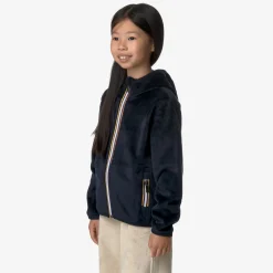 Clearance K-Way P. LILY VELOUR POLAR REVERSIBLE Bluedepth-bluedepth